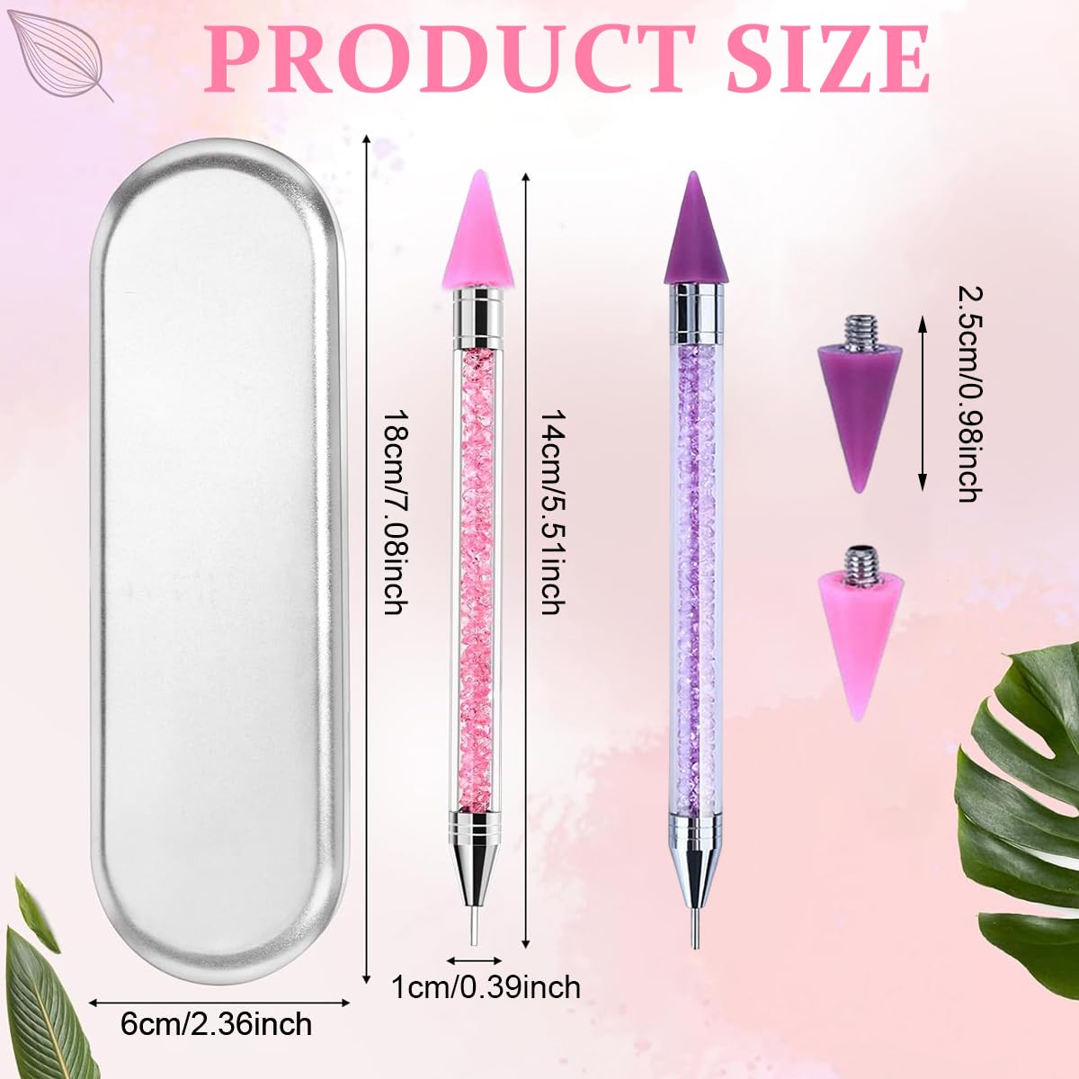 MAYCREATE 2pcs Nail Art Tools Rhinestone Pick Up Tool for Diamond Painting Nail Art Dual Head Rhinestones Pick Up Pen with 2 Extra Nibs Nail Dotting Pen Picker Pen for DIY MAYCREATE 2pcs Nail Art Tools Rhinestone Pick Up Tool for Diamond Painting Nail Art Dual Head Rhinestones Pick Up Pen with 2 Extra Nibs Nail Dotting Pen Picker Pen for DIY